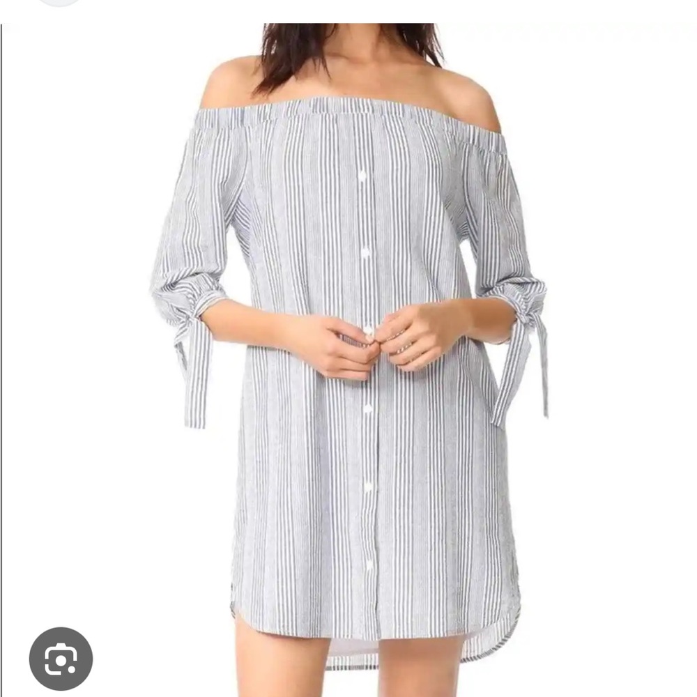 Madewell ~ Stripe Off the Shoulder Shift Dress sz L
